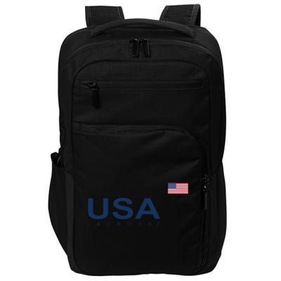 Usa Lacrosse Flag Gift Impact Tech Backpack