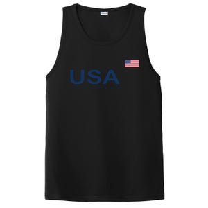 Usa Lacrosse Flag Gift PosiCharge Competitor Tank