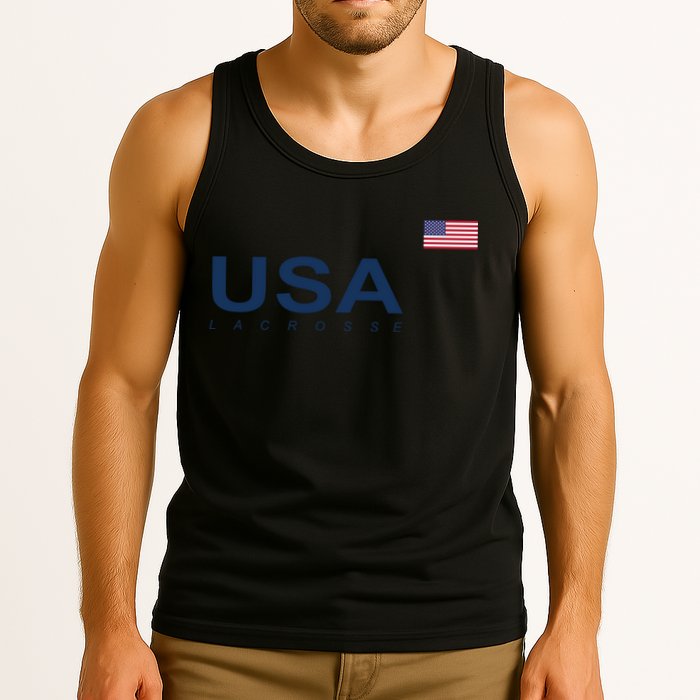 Usa Lacrosse Flag Gift Tank Top