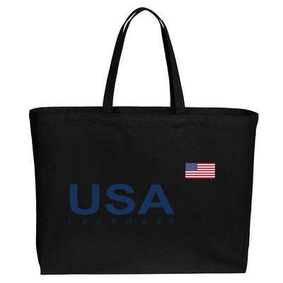 Usa Lacrosse Flag Gift Cotton Canvas Jumbo Tote