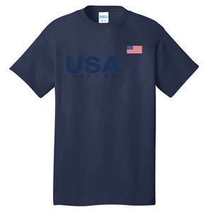 Usa Lacrosse Flag Gift Tall T-Shirt