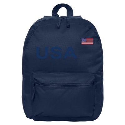 Usa Lacrosse Flag Gift 16 in Basic Backpack