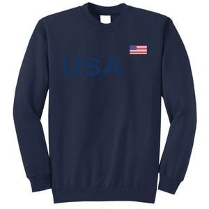 Usa Lacrosse Flag Gift Tall Sweatshirt