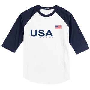 Usa Lacrosse Flag Gift Baseball Sleeve Shirt