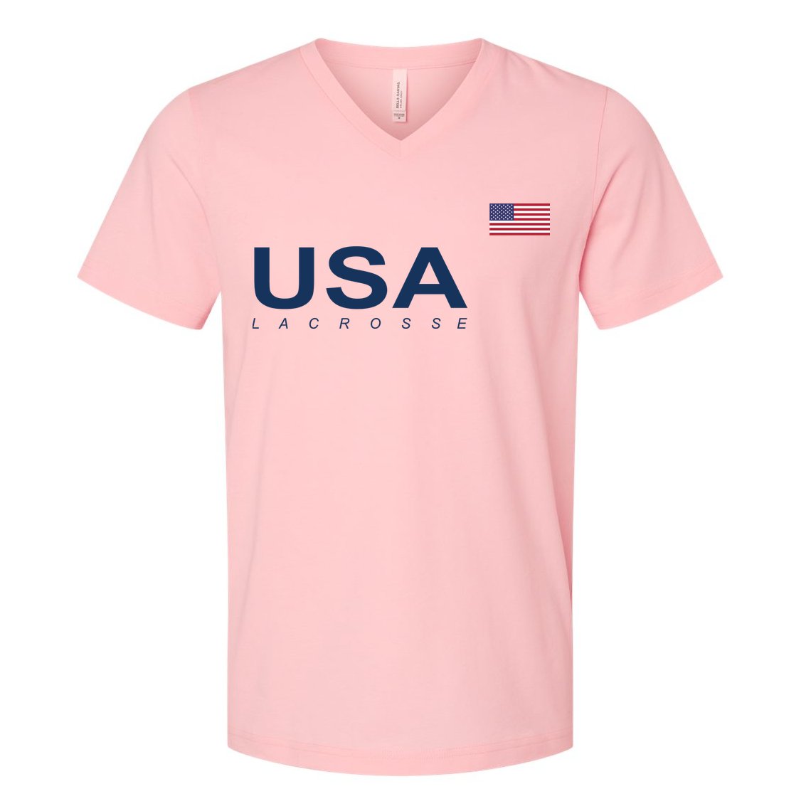 Usa Lacrosse Flag Gift V-Neck T-Shirt