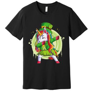 Unicorn Leprechaun Hat Costume Dabbing Dance Premium T-Shirt