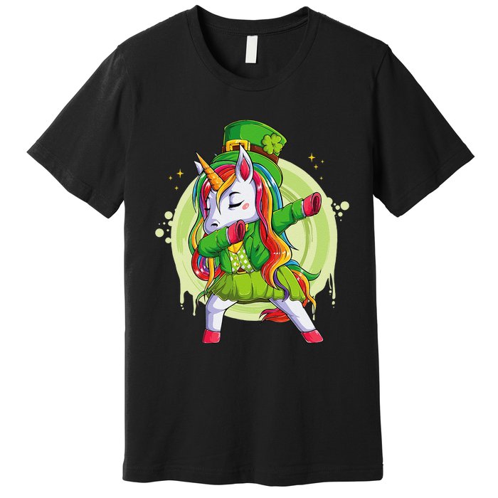 Unicorn Leprechaun Hat Costume Dabbing Dance Premium T-Shirt