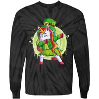 Unicorn Leprechaun Hat Costume Dabbing Dance Tie-Dye Long Sleeve Shirt