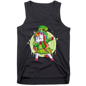 Unicorn Leprechaun Hat Costume Dabbing Dance Tank Top