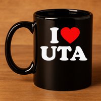 UTA Love Heart College University Alumni 11oz C Handle Ceramic Mug