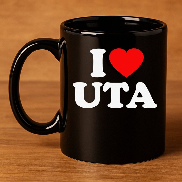 UTA Love Heart College University Alumni 11oz C Handle Ceramic Mug