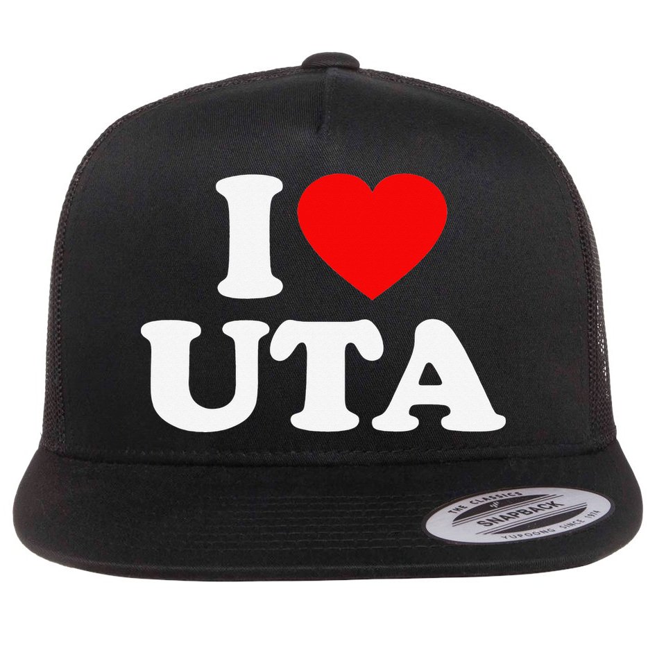 UTA Love Heart College University Alumni Flat Bill Trucker Hat