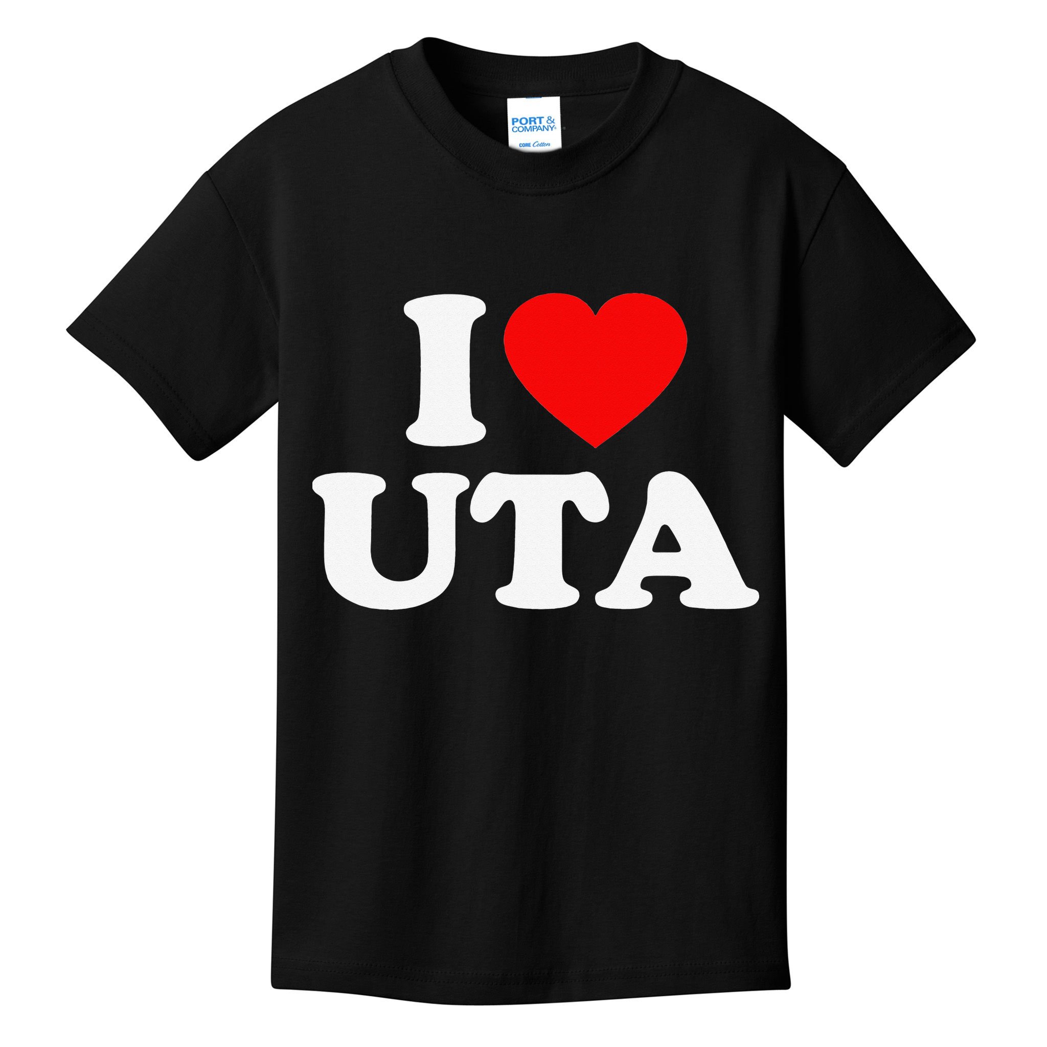 UTA Love Heart College University Alumni Kids T-Shirt