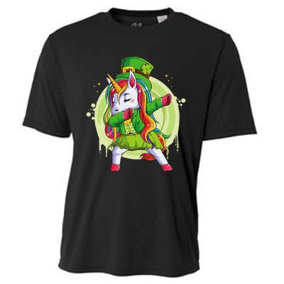 Unicorn Leprechaun Hat Costume Dabbing Dance Cooling Performance Crew T-Shirt