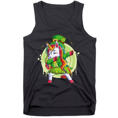 Unicorn Leprechaun Hat Costume Dabbing Dance Tank Top