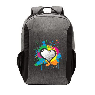 Unique Love Heart Multi Color Paint Splash Splatter Vector Backpack