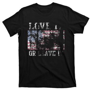 USA Love It Or Leave It Patriotic Retro Fade T-Shirt