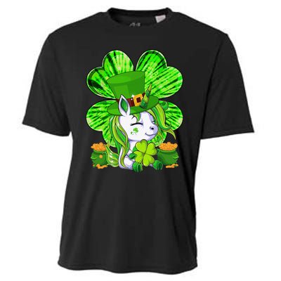 Unicorn Leprechaun Lepricorn Shamrock St Patricks Day Cooling Performance Crew T-Shirt