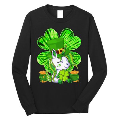 Unicorn Leprechaun Lepricorn Shamrock St Patricks Day Long Sleeve Shirt