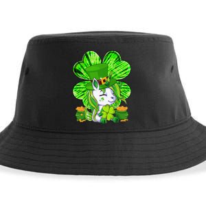 Unicorn Leprechaun Lepricorn Shamrock St Patricks Day Sustainable Bucket Hat