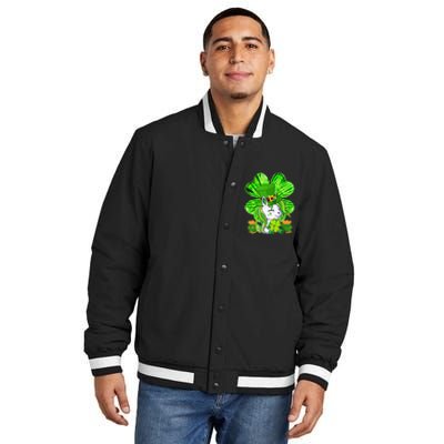 Unicorn Leprechaun Lepricorn Shamrock St Patricks Day Insulated Varsity Jacket