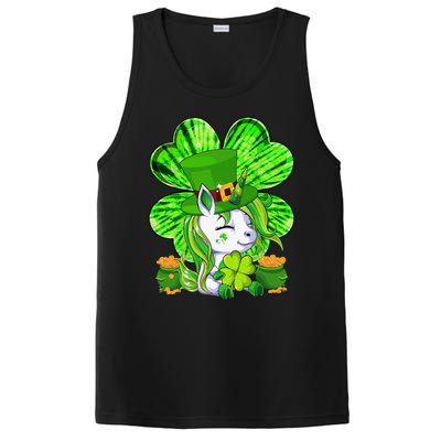 Unicorn Leprechaun Lepricorn Shamrock St Patricks Day PosiCharge Competitor Tank