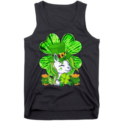 Unicorn Leprechaun Lepricorn Shamrock St Patricks Day Tank Top