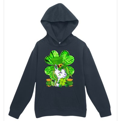 Unicorn Leprechaun Lepricorn Shamrock St Patricks Day Urban Pullover Hoodie