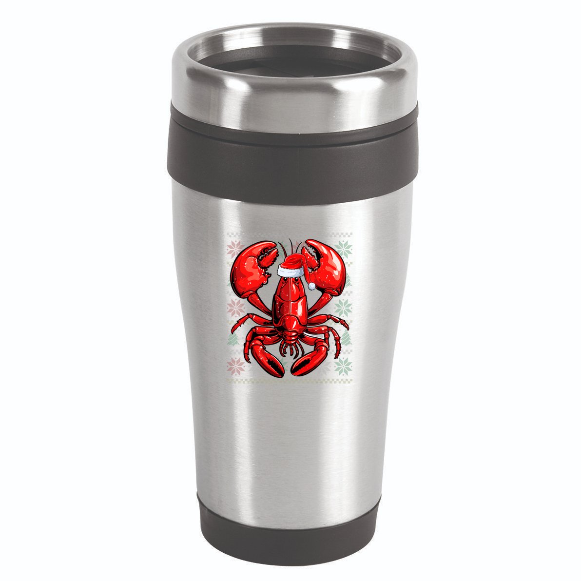 Ugly Lobster Lover Wearing Santa Hat Xmas Lobster Christmas 16oz Travel Tumbler