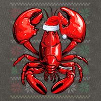 Ugly Lobster Lover Wearing Santa Hat Xmas Lobster Christmas Cotton Canvas Backpack