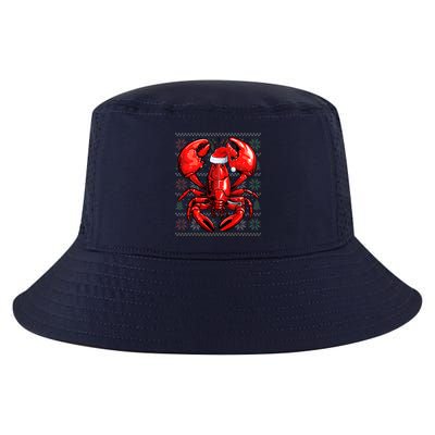 Ugly Lobster Lover Wearing Santa Hat Xmas Lobster Christmas Cool Comfort Performance Bucket Hat