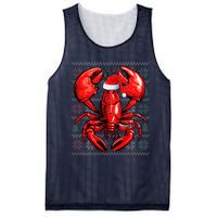 Ugly Lobster Lover Wearing Santa Hat Xmas Lobster Christmas Mesh Reversible Basketball Jersey Tank