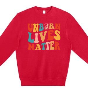 Unborn Lives Matter Anti Rights Prolife Premium Crewneck Sweatshirt