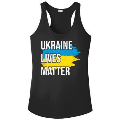 Ukraine Lives Matter Ladies PosiCharge Competitor Racerback Tank