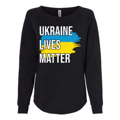 Ukraine Lives Matter Womens California Wash Sweatshirt