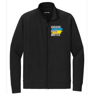 Ukraine Lives Matter Stretch Full-Zip Cadet Jacket