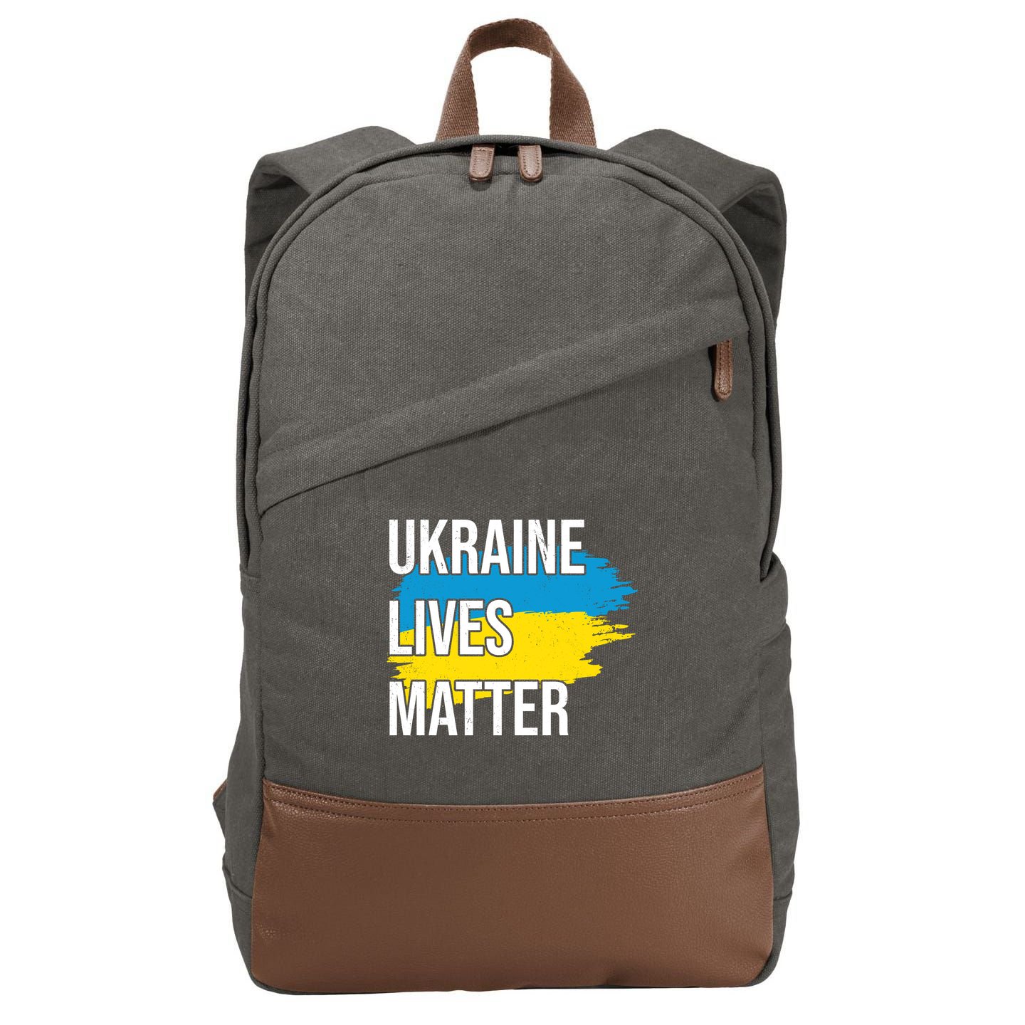 Ukraine Lives Matter Cotton Canvas Backpack