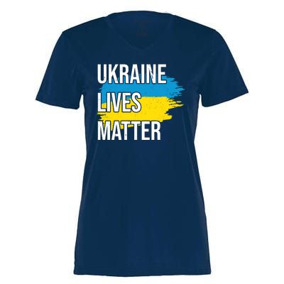 Ukraine Lives Matter Women's Momentum V-Neck T-Shirt