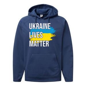 Ukraine Lives Matter Performance Fleece Hoodie