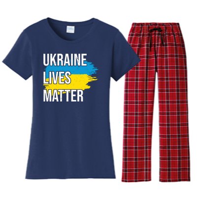 Ukraine Lives Matter Women's Flannel Pajama Set