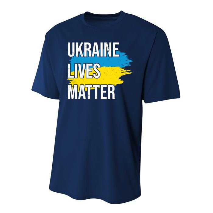 Ukraine Lives Matter Performance Sprint T-Shirt