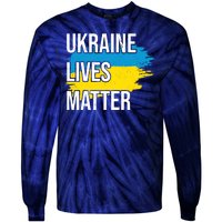 Ukraine Lives Matter Tie-Dye Long Sleeve Shirt