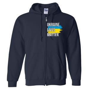 Ukraine Lives Matter Full Zip Hoodie