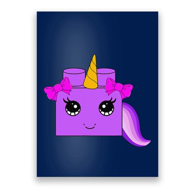 Unicorn Lover Master Builder Block Brick Building Poster