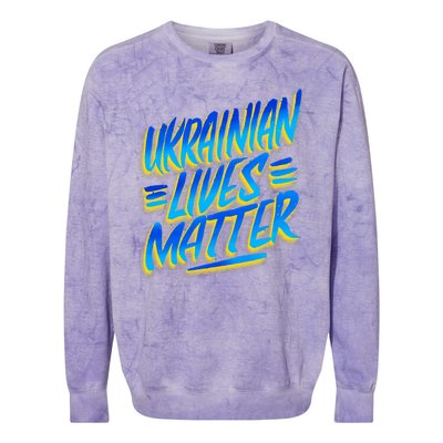 Ukrainian Lives Matter Colorblast Crewneck Sweatshirt