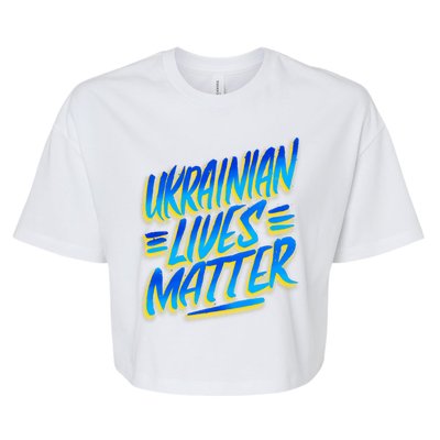 Ukrainian Lives Matter Bella+Canvas Jersey Crop Tee