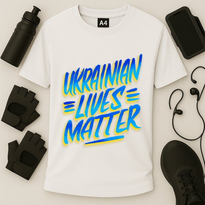 Ukrainian Lives Matter Cooling Performance Crew T-Shirt