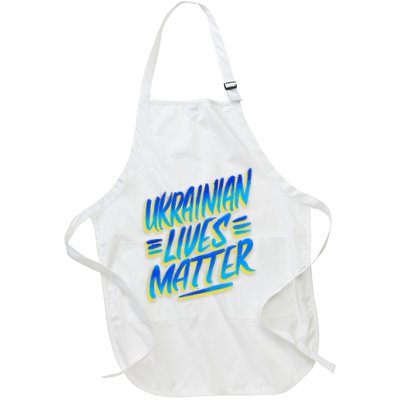 Ukrainian Lives Matter Full-Length Apron With Pockets