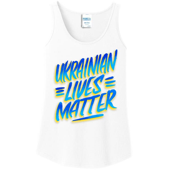 Ukrainian Lives Matter Ladies Essential Tank