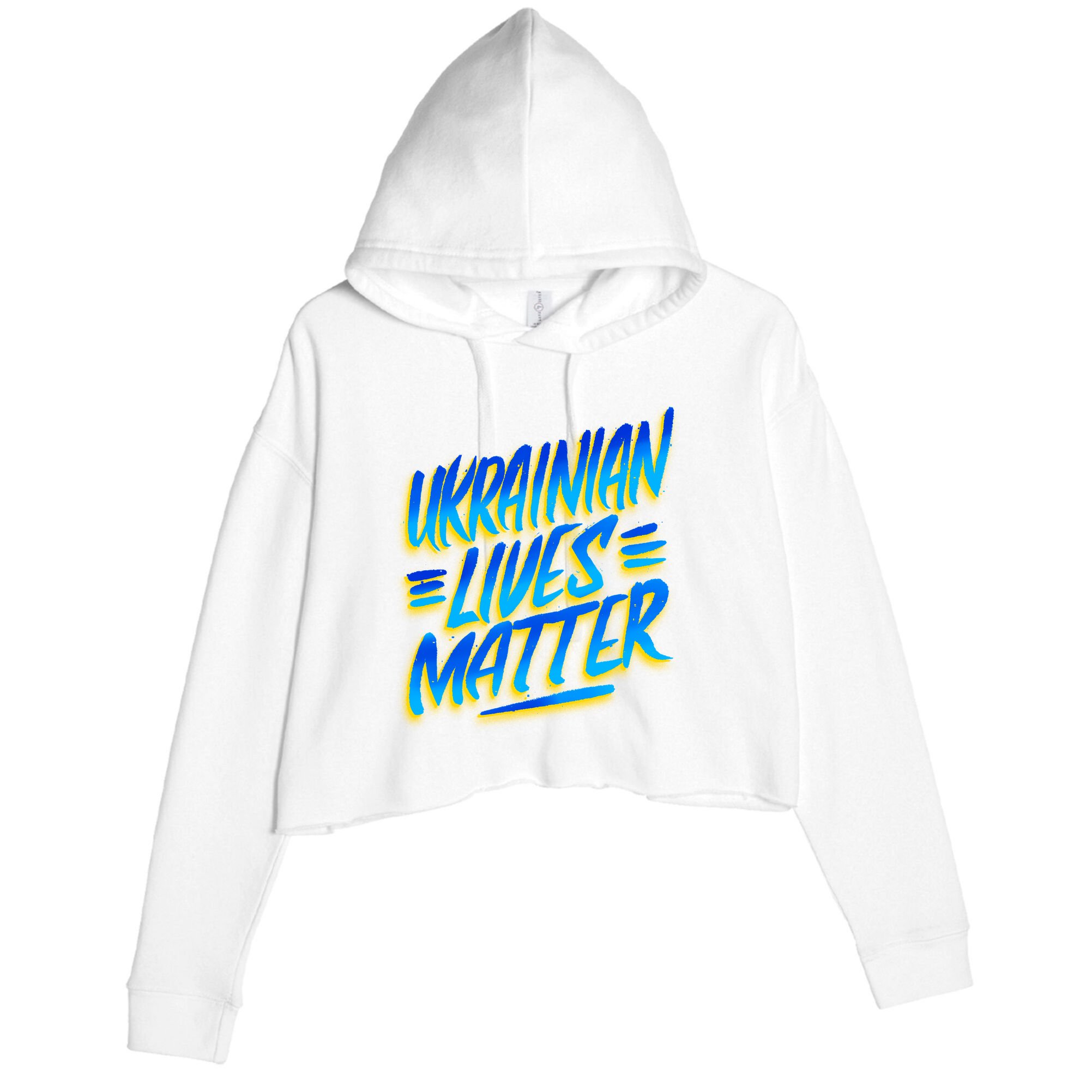 Ukrainian Lives Matter Crop Fleece Hoodie